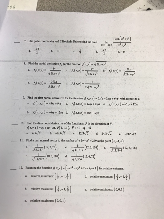 Solved Use Polar Coordinates And L Hopital S Rule To Find Chegg Com