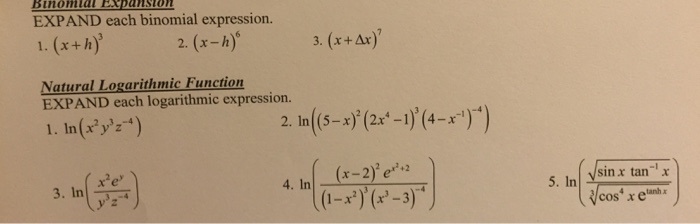 Solved Expand Each Binomial Expression X H 3 X H 6 Chegg Com