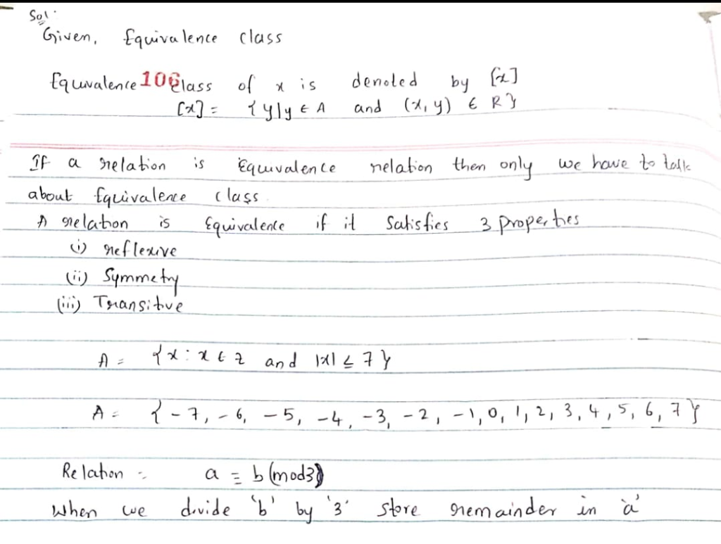 Solved Equivalence Classes Relation B Mod 3 Set X X Z X 7 B Set X N 0 X 10 Consider Function F F Q