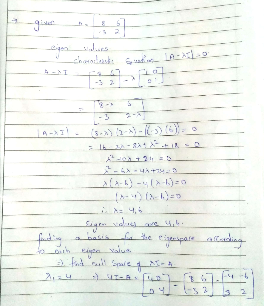 3 2 O 2 3 2. ziaen statue ave 4.6: basis nthe ejgenspea ale e ●○一一 to each一一eigenーーValue elge にA 4 3 2 2