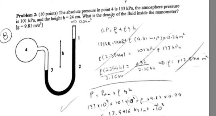 Solved The Absolute Pressure In Point 4 Is 133 Kpa The Chegg Com