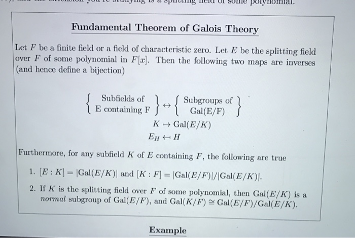 Solved P or some polynomial Fundamental Theorem of Galois | Chegg.com