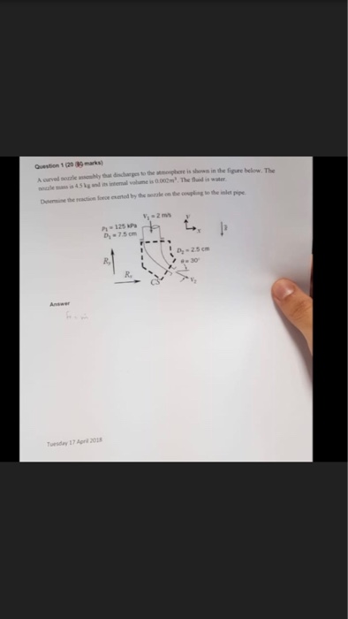 Question 1 20 9 Marks A Curved Sourle Assoubly T