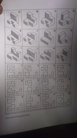 isometric drawing with orthographic view