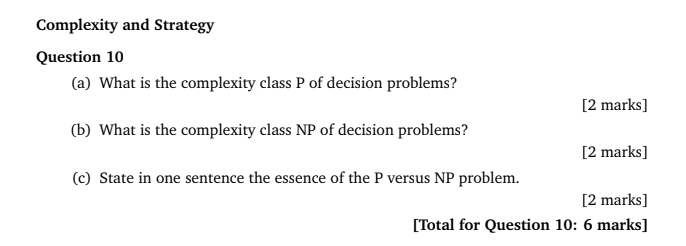 Solved Complexity And Strategy Question 10 A What Is Th