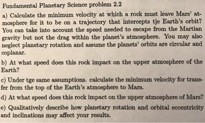 Solved Fundamental Science Problem 2.2 A) Calcu