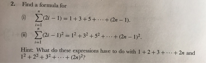 Solved 2 Find A Formula For Rn S 21 1 1 3 5 Chegg Com