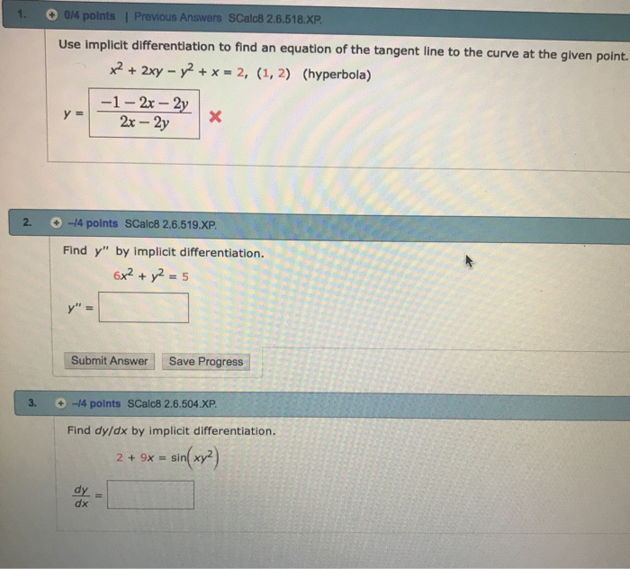 1 0 4 Points Previous Answers Scalc8 2 6 5 18 Xp Chegg 