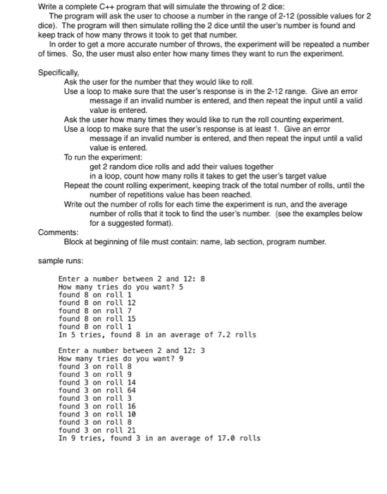 c++ - A Program for Simulating the Rolling of 2 Dice - Stack Overflow