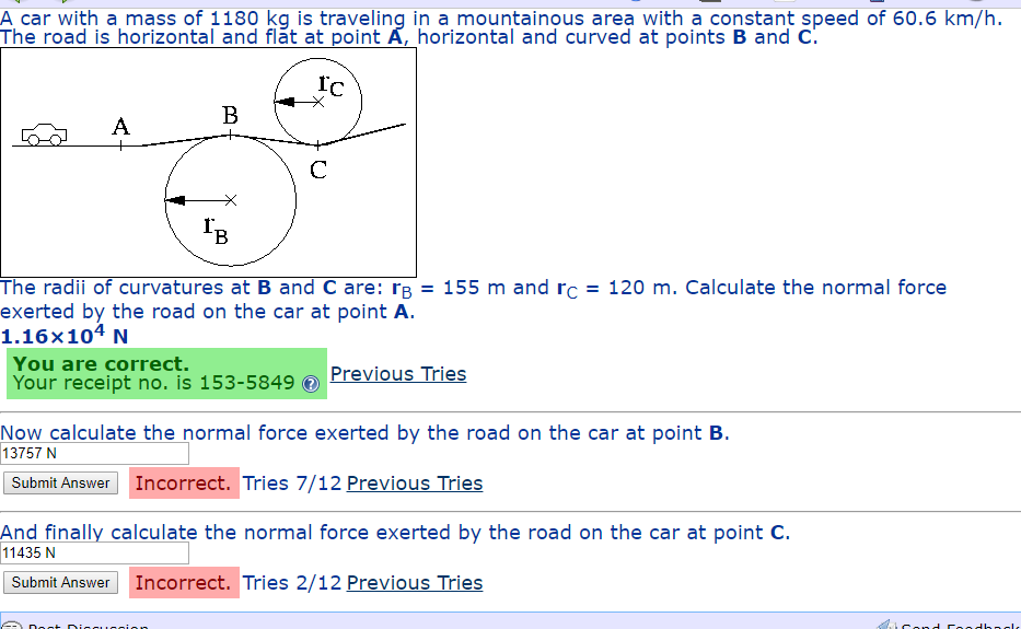 Solved A Car With A Mass Of 1180 Kg Is Traveling In A Mou Chegg Com