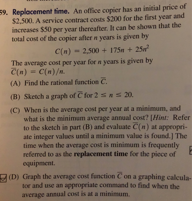 59 Replacement Time An Office Copier Has An Initial Chegg 