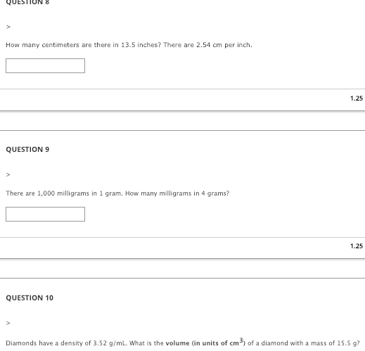 Solved: QUESTION How Many Centimeters Are There In 13.5 In ...