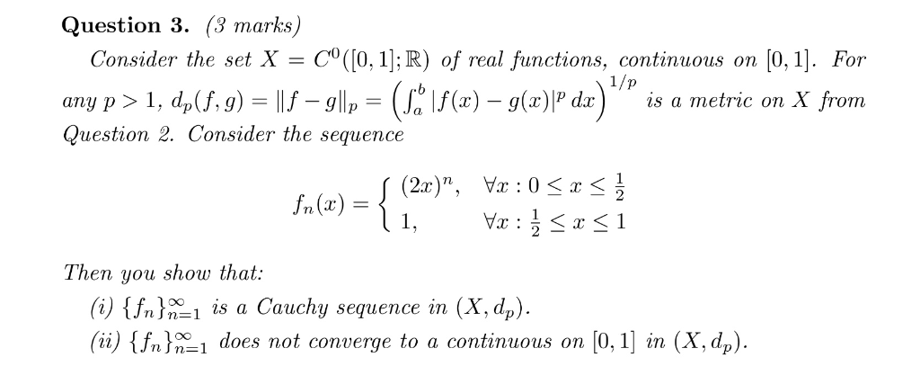 Solved Consider The Set X C 0 0 1 R Of Real Funct Chegg Com