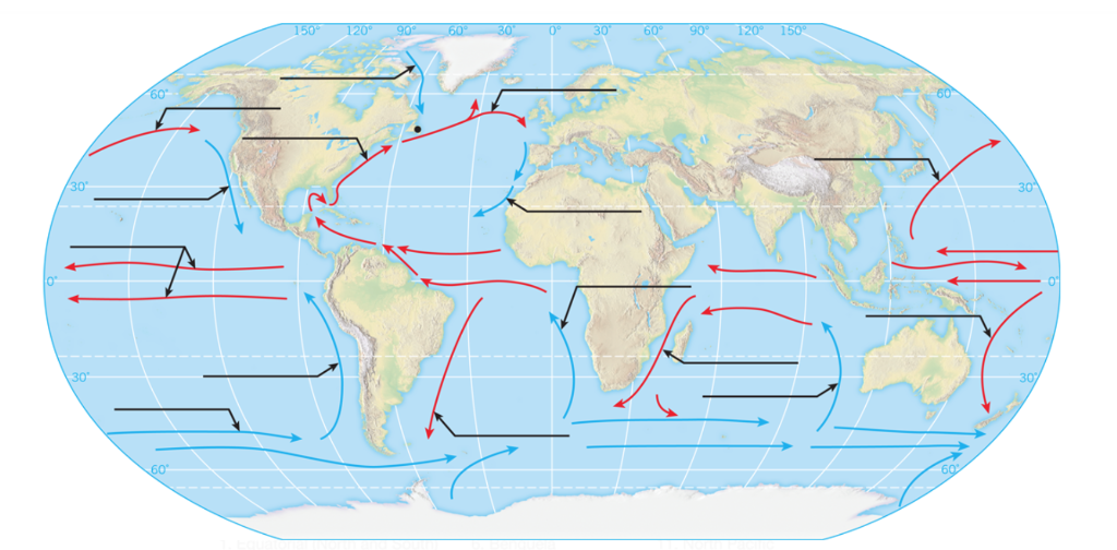 oceans currents map