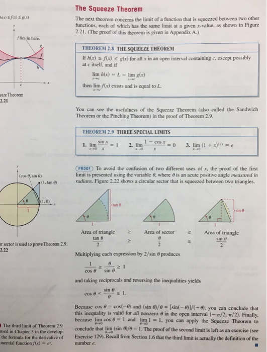 Prove Limit Of Sin X X Is 1 And Limit Of Chegg Com