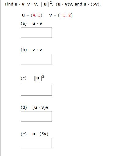 Solved Find U V V V U 2 U V V And U 5v U 4 Chegg Com