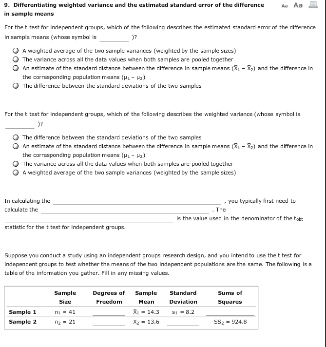 error-weighted standard deviation error-weighted standard deviation