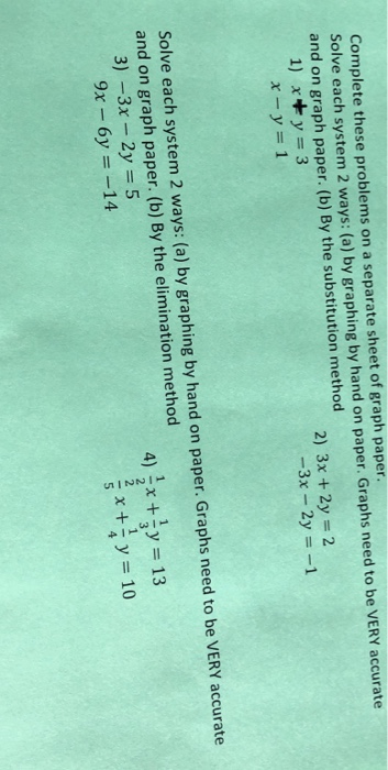 Solved Complete These Problems On A Separate Sheet Of Gra Chegg Com