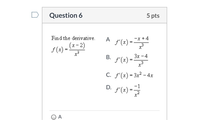 Solved Question 11 5 Pts 2x 1 Find Da 2x 1 Chegg Com