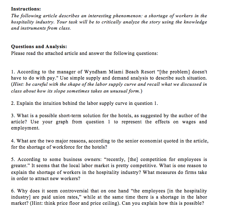 Instructions The Following Article Describes An I Chegg Com