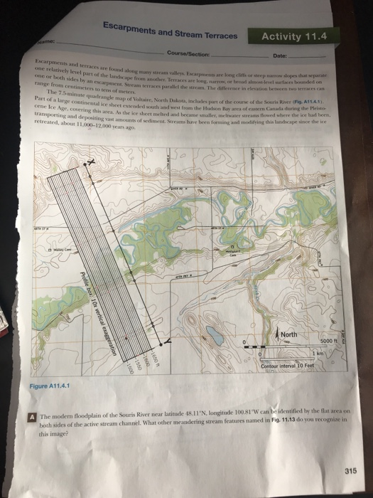 Escarpments and Stream Terraces Activity  Date 