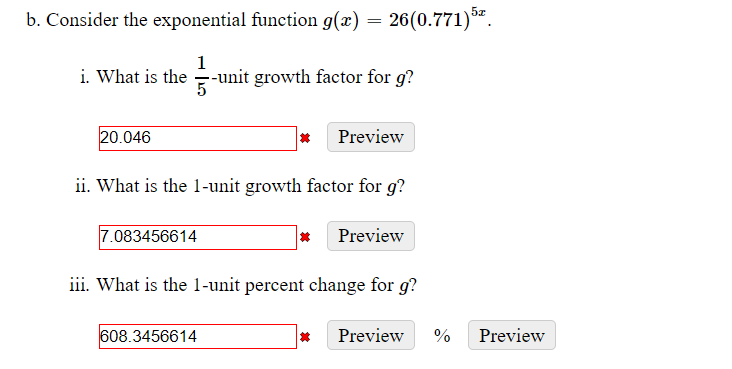 Solved 5x B Consider The Exponential Function G X 26 Chegg Com