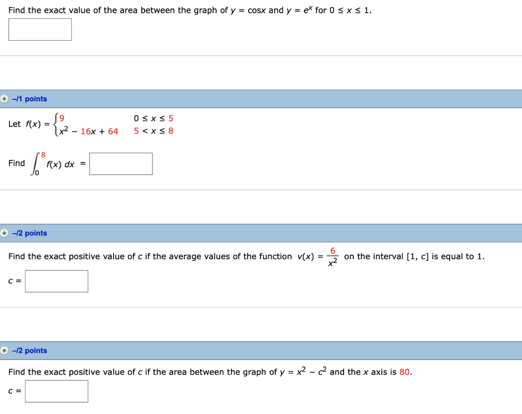 Solved Evaluate The Definite Integral Exactly Using The F Chegg Com