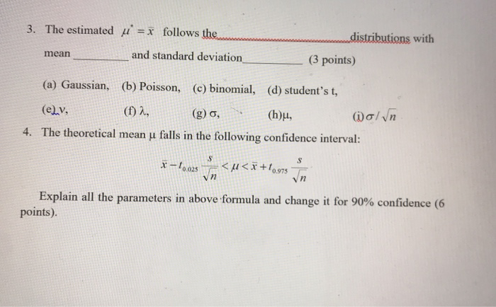 Solved 1 The Mean M May Be Estimated By Three Equations Chegg Com