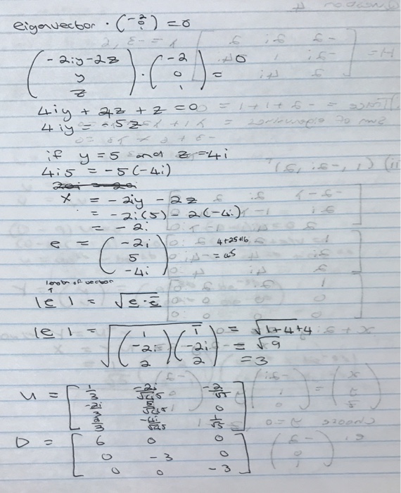 Solved 4 0 1 I The Hermitian Matrix H03 0 Has Distinct E Chegg Com