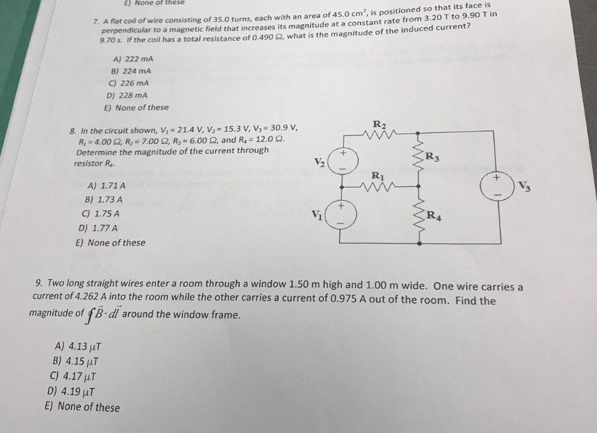 Solved E None Of These Perpendicular To A Magnetic Field Chegg Com