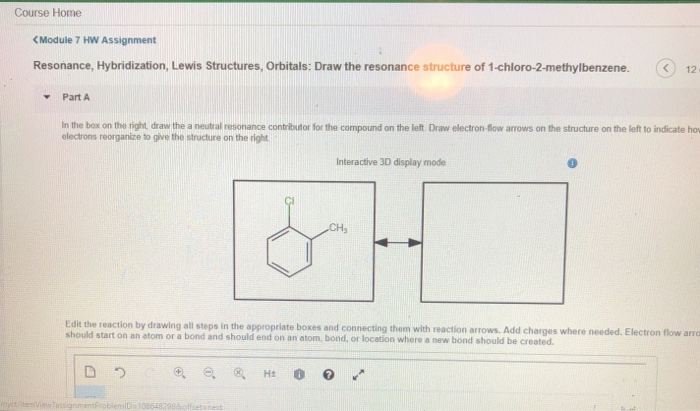 Solved Course Home Module 7 Hw Assignment Resonance Hyb Chegg Com