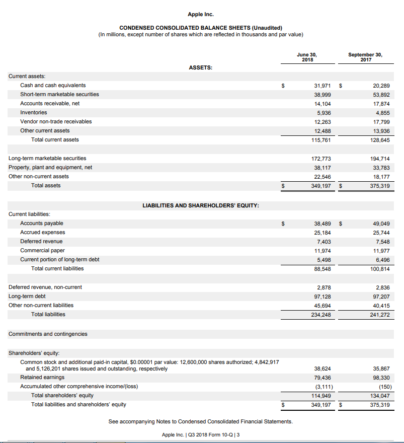 apple income statement and balance sheet internal audit report on cash management