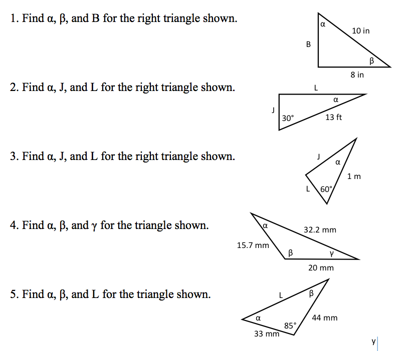 I Find A B And B For The Right Triangle Shown 10 Chegg Com