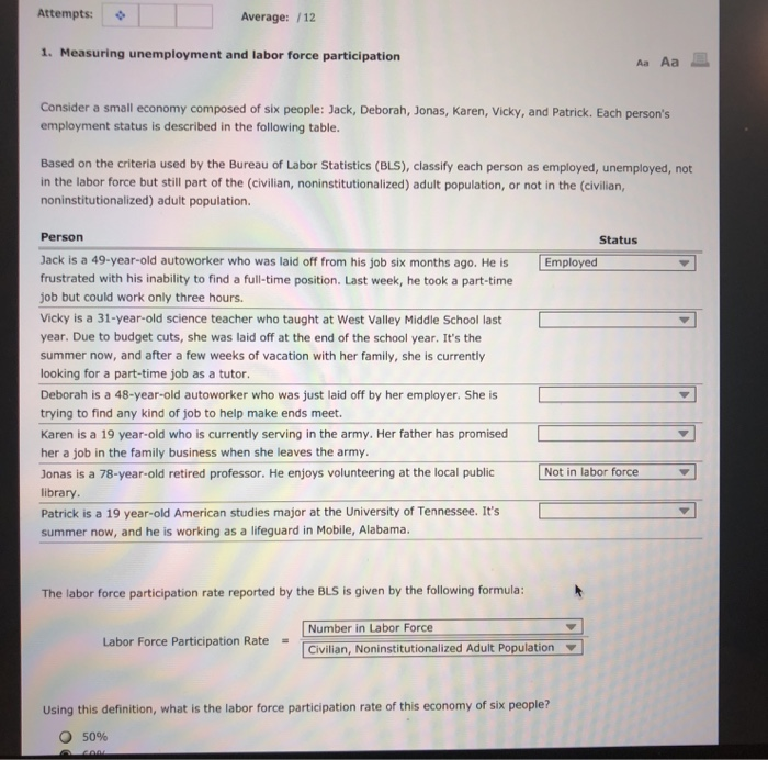 Discussion questions about unemployment picture