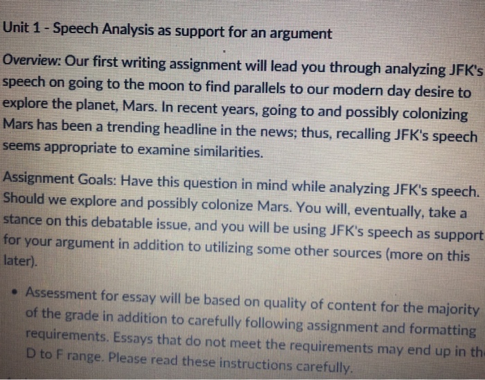 jfk moon speech analysis
