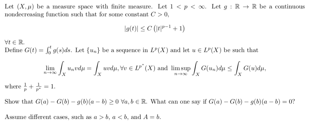 Let X M Be A Measure Space With Finite Measure Chegg Com