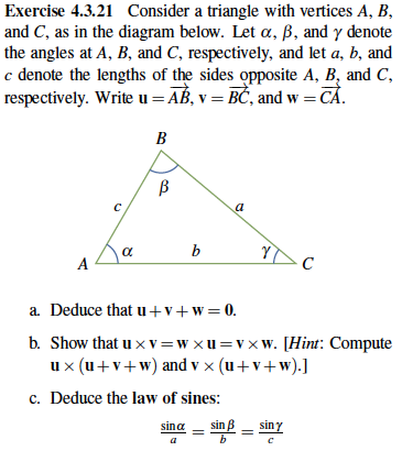 Solved Exercise 4 3 21 Consider A Triangle With Vertices Chegg Com