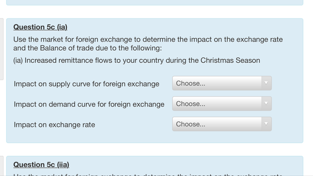 Solved Question 5c Ia !   Use The Market For Foreign Exchan - 