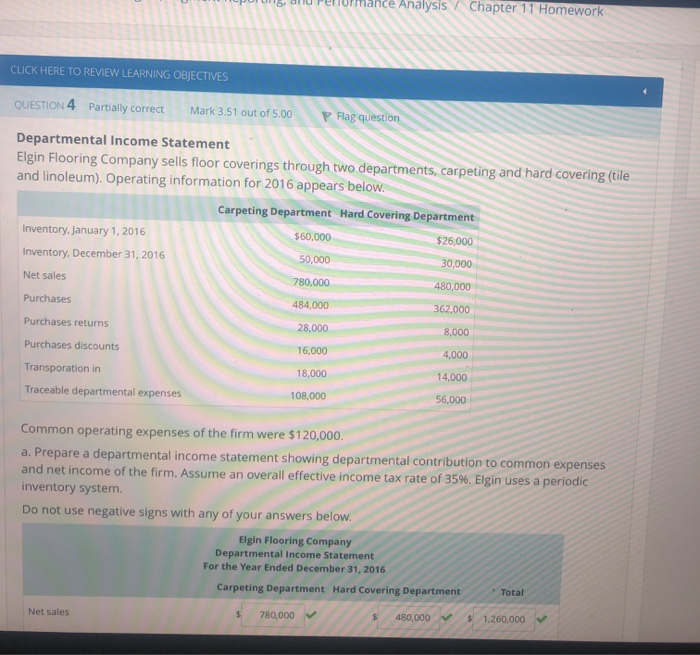 Solved Urung Anu Pernlormance Analysis Chapter 11 Homewor