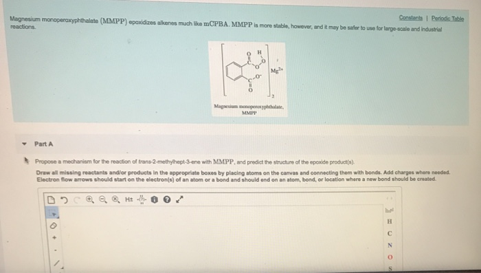 Solved Magnesium Monoperoxsyphthalate Mmpp Epoxidizes Chegg Com