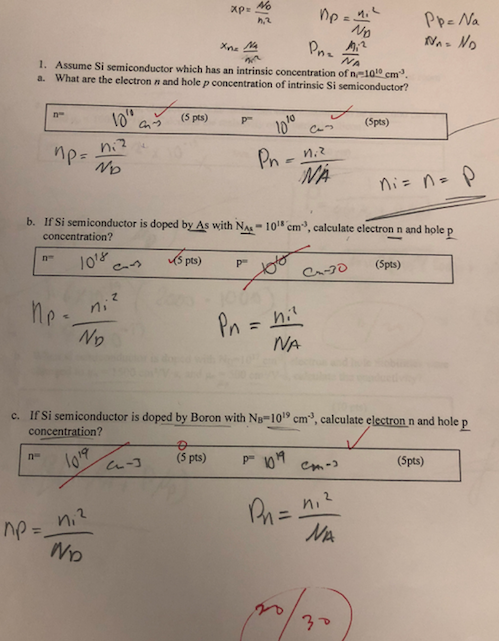 Solved 1 Assume Si Semiconductor Which Has An Intrinsic Chegg Com