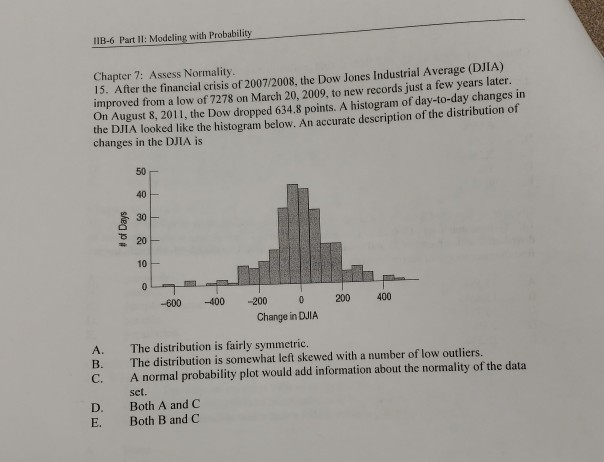 Solved B 6 Part Il Modeling With Probability Chapter 7 Chegg Com