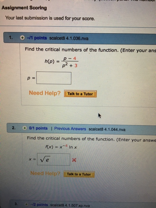 Solved Find The Critical Numbers Of The Function H P Chegg Com