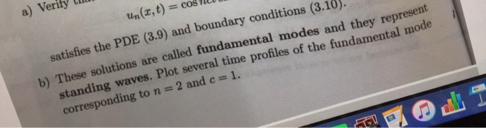 Solved 1 Consider The Initial Boundary Value Problem For Chegg Com