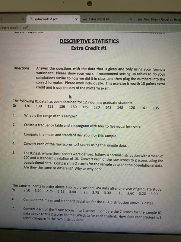 Credit ... Extra | Xextracredit-1.pdf M Solved: C #2 Exa Final