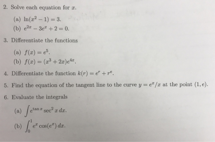 Solved 2 Solve Each Equation For A A In 1 3 B Chegg Com