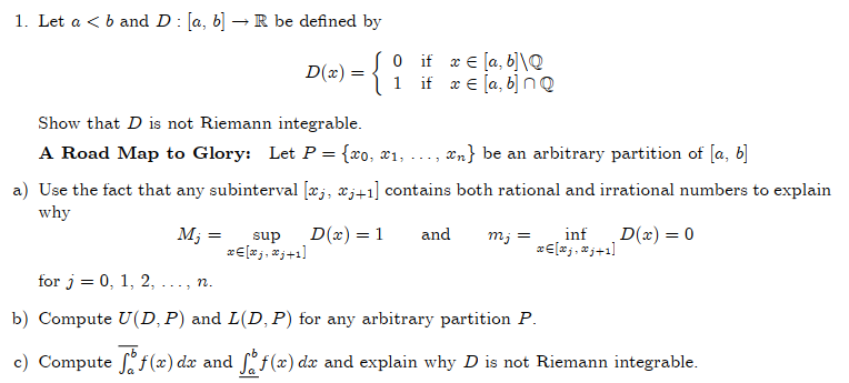 Solved 1 Let A B And D A Br Be Defined By D X 1 Xe Chegg Com