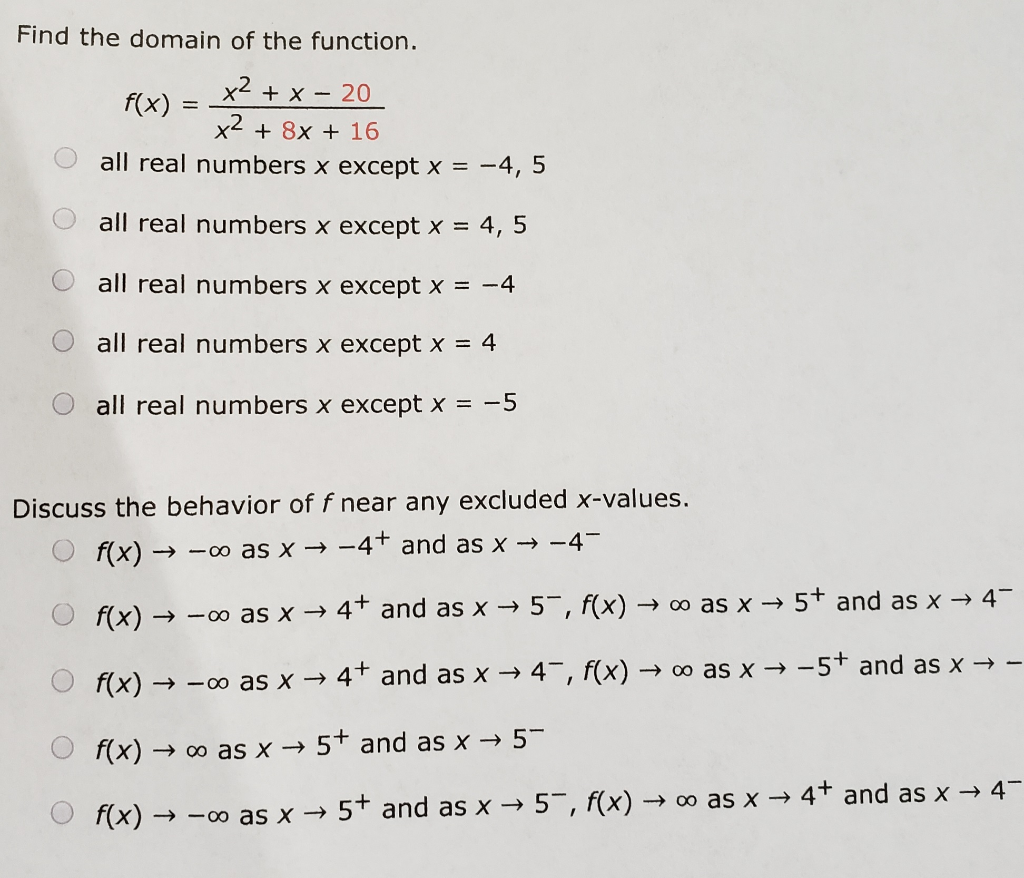 Solved Find the domain of the function. 2 f(x)XtX-20 all | Chegg.com