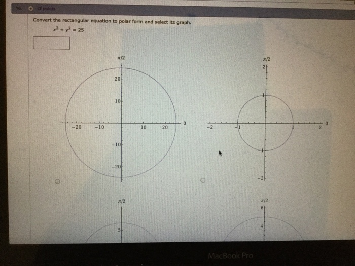 Convert The Rectangular Equation To Polar Form And Chegg Com