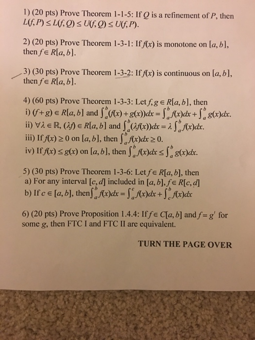 Solved Prove Theorem 1 1 5 If Q Is A Refinement Of P Th Chegg Com